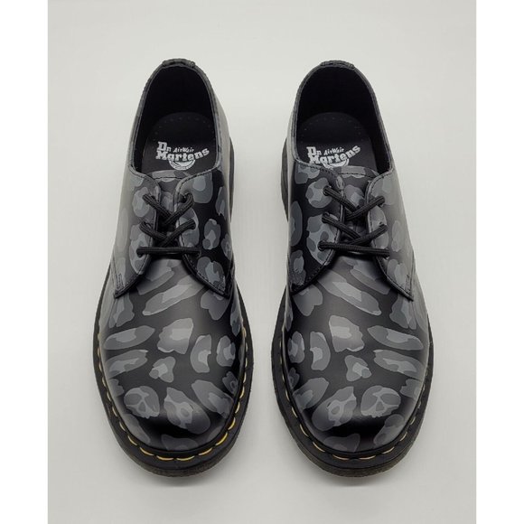 Dr. Martens 1461 Distorted Leopard Print Oxford Shoes - Picture 5 of 8